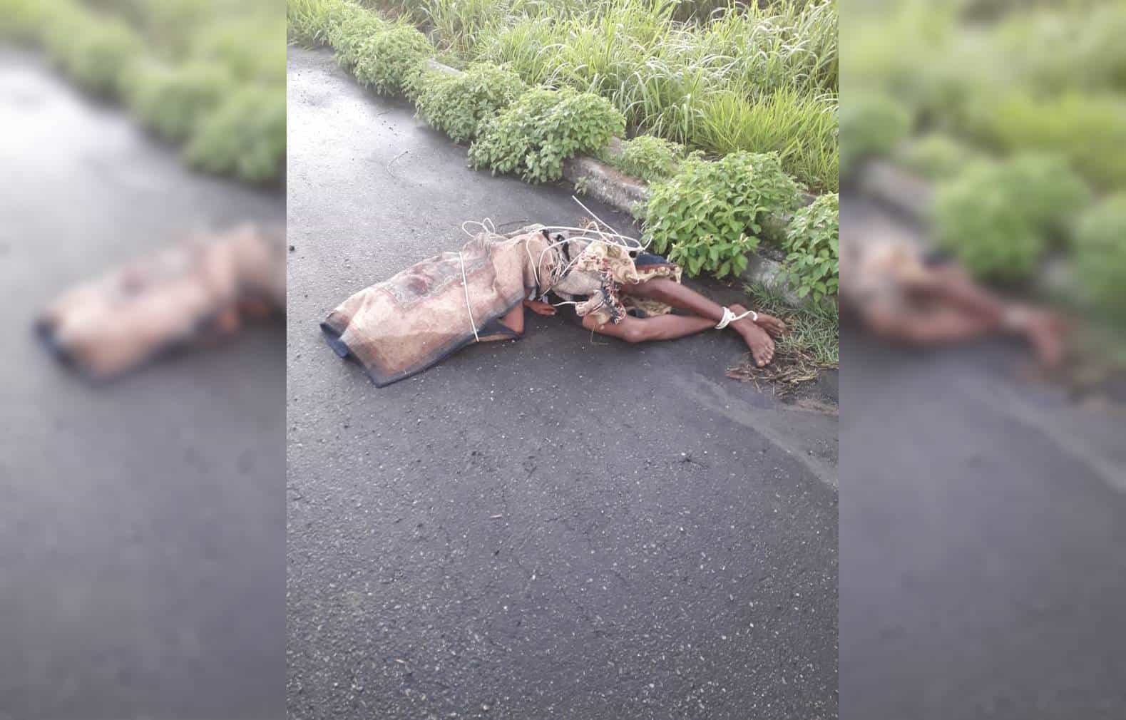 Corpo enrolado e amarrado em tapete é encontrado em Simões Filho, BA