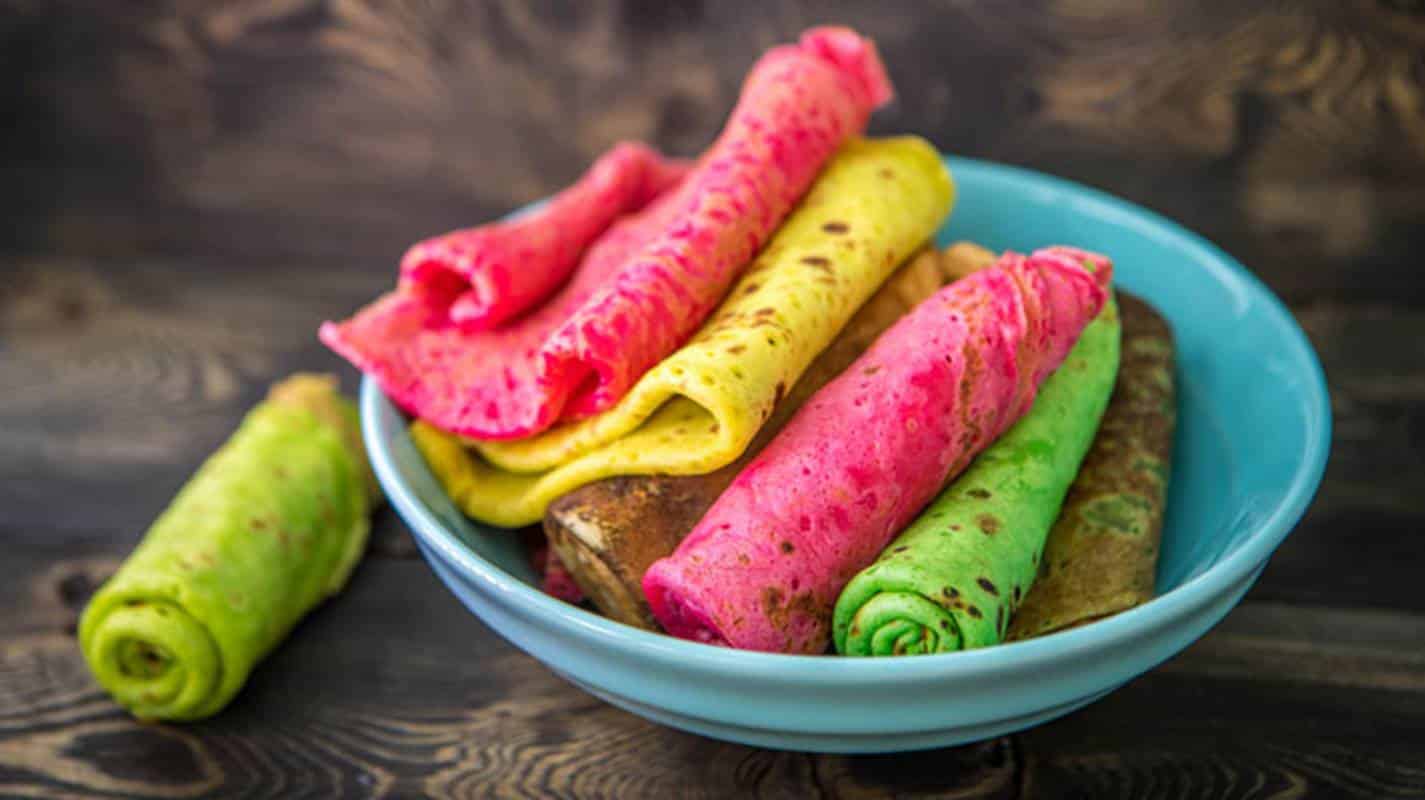Panquecas coloridas: um arco-íris de sabores para a criançada