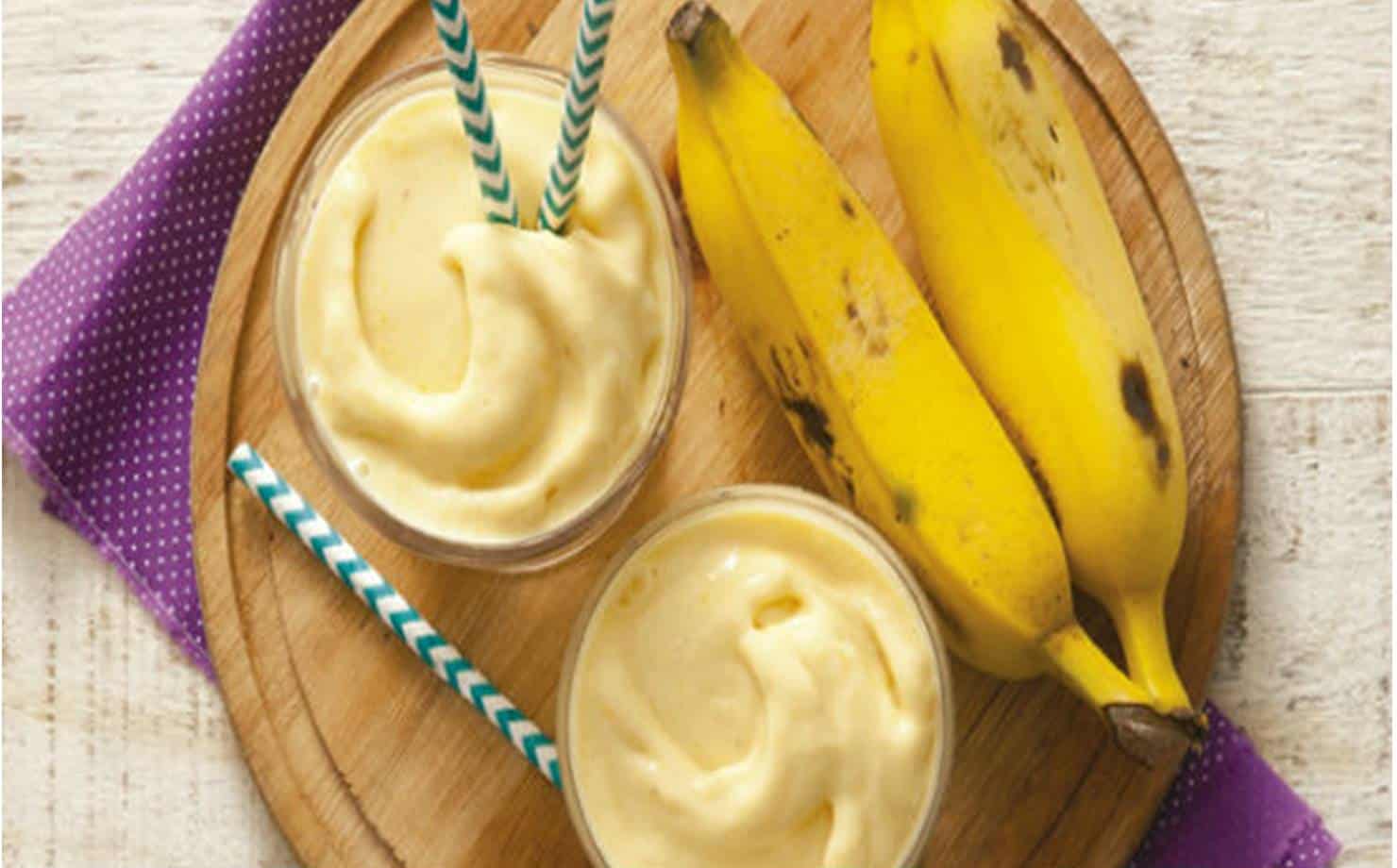 2 receitas de Smoothie de banana para ajudar reduzir a ansiedade
