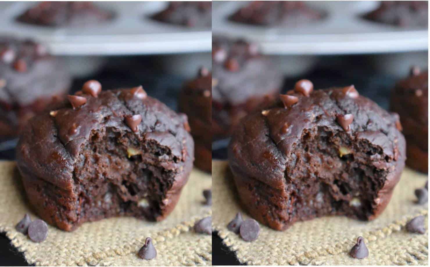 Muffin de chocolate e abobrinha: receita com menos calorias