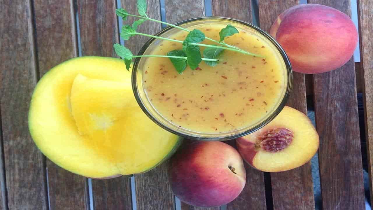 Smoothie de manga e pêssego